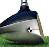 ironshybridsfairwayswoodscg_th Here's an alt tag for the image: Golf club head, center of gravity marked.