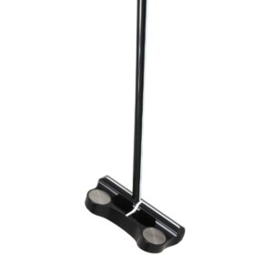 A black pole with two metal handles and one metal handle.